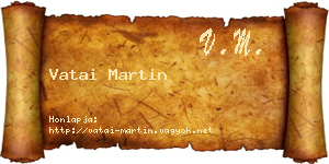 Vatai Martin névjegykártya